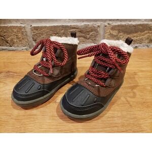 OSH KOSH B'Gosh Harrison LEATHER High Tops Infant Toddler Boys Girls Shoes Sz 5